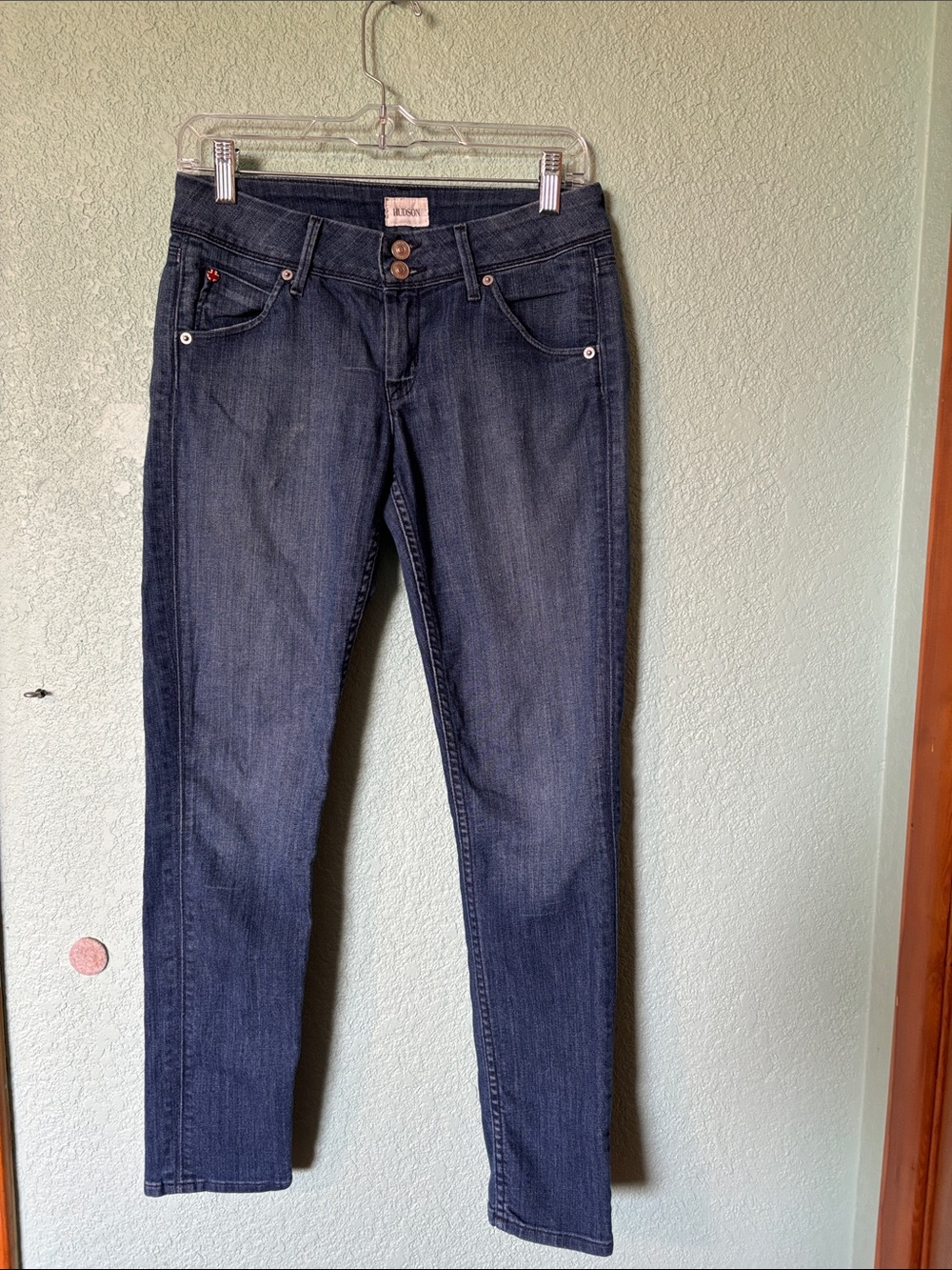 Hudson Dark Blue Women's Collin Flap Skinny Ankle Jeans Size 26 Fair